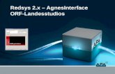 Redsys 2.x – AgnesInterface ORF-Landesstudios. AgnesInterface öffnen Wege um das AgnesInterface zu öffnen Hintergrundinfo zur Namensgebung: Das Interface.