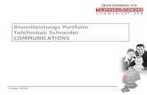 Lindner 12.03.2014 Dienstleistungs Portfolio Telefonbau Schneider COMMUNICATIONS.