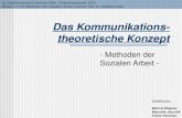 Das Kommunikations- theoretische Konzept - Methoden der Sozialen Arbeit - Erstellt von: Marcel Wegner Marcella Jaschik Fiona Peschen Ev. Fachhochschule.