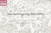 Nachwachsende Rohstoffe Dr. Lutz Stäudel, Leipzig Nürnberg 26.07.2012.
