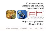 Kryptosysteme, Digitale Signaturen, Keymanagement Digitale Signaturen Jürgen Ecker