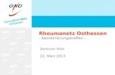 Rheumanetz Osthessen - Koordinierungstreffen - Zentrum Vital 22. März 2013.
