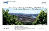 Wjd.de | jci.cc Ausbildungsbegleitend studieren mit dem Dualen Studium Vortrag beim 11. Berufsinformationstag der Wirtschaftsjunioren Würzburg am 15. Juni.