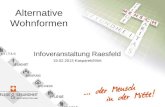 Alternative Wohnformen Infoveranstaltung Raesfeld 19.02.2013 Kasparek/Mört.