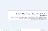 © e-commerce monitoring gmbh 2010 e-commerce monitoring gmbh Smart-Metering - Grundrechtliche Fragen inkl. Datenschutzfragen im Sinne des DSG 2000 Hans.