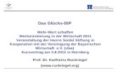 Das Glücks-BIP Mehr-Wert schaffen Wertorientierung in der Wirtschaft 2011 Veranstaltung der Hanns Seidel Stiftung in Kooperation mit der Vereinigung der.