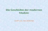 Die Geschichte der modernen Medizin 1279 v.Cr. bis 2010 AD.