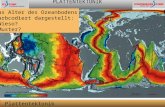 PLATTENTEKTONIK Plattentektonik1 Das Alter des Ozeanbodens farbcodiert dargestellt: Wieso? Muster?