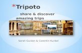 Sarah Guidon & Corentin Kunkel. * Konzentriert sich auf die Reiseplanung * Menschen schreiben ihre Reiseberichte * Tauschbörse: * Ideen & ganze Reiserouten.