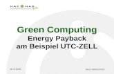 26.3.2009 Hans Hebenstreit Green Computing Energy Payback am Beispiel UTC-ZELL.