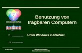 Westfälische Wilhelms-Universität Münster 23-JUN-2003 Heinz-Hermann Adam (adamh@nwz.uni-muenster.de) Benutzung von tragbaren Computern Unter Windows in.