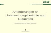 Anforderungen an Untersuchungsberichte und Gutachten Cosima Hillmert, Referat 44 – Altlasten, Schadensfälle.