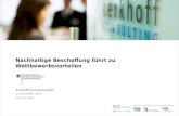 Kerkhoff Consulting ist Mitglied im BME, BDU und BDI Förderkreis. Nachhaltige Beschaffung führt zu Wettbewerbsvorteilen Kerkhoff Consulting GmbH 22. November.