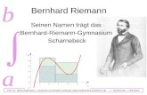 Bernhard Riemann Prof. Dr. Dörte Haftendorn, Leuphana Universität Lüneburg,  --> Geschichte --> Riemann Seinen Namen trägt das.