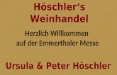 Herzlich Willkommen auf der Emmerthaler Messe Höschlers Weinhandel Ursula & Peter Höschler.