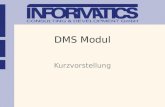 DMS Modul Kurzvorstellung. Key Features Komfortables Benutzerinterface zur Wartung und Benutzung von in SAP Abgelegten Dokumenten. Such- und Beschlagwortungsmöglichkeit.