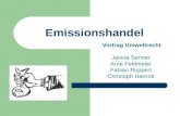 Emissionshandel Vortrag Umweltrecht Janina Senner Arne Feldmeier Fabian Ruppert Christoph Hanrott.