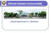 Dnipropetrows`k, Ukraine Alfred-Nobel-Universität.