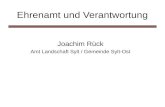 Ehrenamt und Verantwortung Joachim Rück Amt Landschaft Sylt / Gemeinde Sylt-Ost.