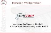 Herzlich Willkommen unicam Software GmbH: CAD/CAM Erfahrung seit 1992.