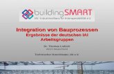 Integration von Bauprozessen Ergebnisse der deutschen IAI Arbeitsgruppen Dr. Thomas Liebich AEC3 Deutschland Technischer Koordinator, IAI e.V.