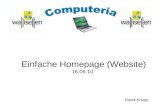 Einfache Homepage (Website) 16.06.10 Ruedi Knupp.