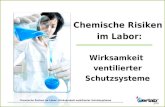 Chemische Risiken im Labor: Wirksamkeit ventilierter Schutzsysteme Chemische Risiken im Labor: Wirksamkeit ventilierter Schutzsysteme.