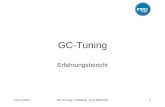 12.01.2011GC-Tuning, Infopoint, Jörg Wüthrich1 GC-Tuning Erfahrungsbericht.