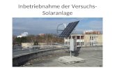 Inbetriebnahme der Versuchs- Solaranlage. WPK â€“ SolartechnikErnst-Reuter-Schule II Eure Versuchsmaterialien