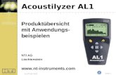 Seite 1 (C) NTI AG 2005 Acoustilyzer AL1 Produktübersicht mit Anwendungs- beispielen NTI AG Liechtenstein .