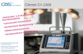 Climet CI-150t kleinster 1.0 Kubikfuss Partikelzähler universell einsetzbar einfachste Bedienung Ethernetanschluss Probenahme rückführbar CAS Clean-Air-Service.