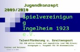 Stand 15.8.2009 1 Spielvereinigung Ingelheim 1923 e.V. Jugendkonzept 2009/2010 Talentförderung u. Breitensport Für 350 aktive Kinder und Jugendliche (und.
