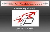 MINI CHALLENGE 2005 Sponsoring Konzept Joe Schmidtler.