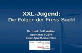 XXL-Jugend: Die Folgen der Fress-Sucht Dr. med. Rolf Walser Sportarzt SGSM Leiter SportAerzte Olten.