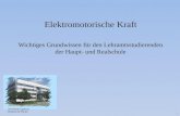 Elektromotorische Kraft Wichtiges Grundwissen f¼r den Lehramtsstudierenden der Haupt- und Realschule Universit¤t Augsburg Didaktik der Physik 1