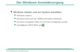 02-Grundlegende Arbeitstechniken1 Der Windows-Anmeldevorgang l Windows starten und am System anmelden l Windows starten l Benutzername auf der Willkommenseite.
