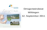 Ortsgemeinderat Wiltingen 12. September 2011. Wettbewerb Lebendige Dörfer Initiative des Landkreises Trier-Saarburg und der Stiftung Zukunft in Trier-Saarburg.