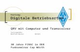 Vortrag: Digitale Betriebsarten QRV mit Computer und Transceiver Vortragender: Manfred MaulerOE7AAI 30 Jahre FIRAC in OE8 Funkseminar Cap Wörth.