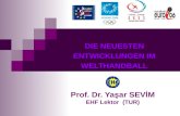 DIE NEUESTEN ENTWICKLUNGEN IM WELTHANDBALL Prof. Dr. Yaşar SEVİM EHF Lektor (TUR)
