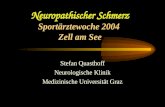 Neuropathischer Schmerz Sportärztewoche 2004 Zell am See Stefan Quasthoff Neurologische Klinik Medizinische Universität Graz.