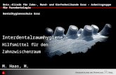 Interdentalraumhygiene - Hilfsmittel für den Zahnzwischenraum M. Haas, M. Koller Univ.-Klinik für Zahn-, Mund- und Kieferheilkunde Graz - Arbeitsgruppe.