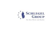 Schlegel Group AG Unter dem Dach der Schlegel Group AG sind vier Tochterunternehmen tätig, die sich in ihren Kernkompetenzen auf einzigartige Weise ergänzen: