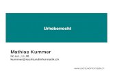 Www.rechtundinformatik.ch Urheberrecht Mathias Kummer lic.iur., LL.M. kummer@rechtundinformatik.ch.