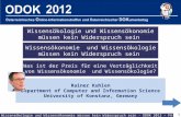 Wissensökologie und Wissensökonomie müssen kein Widerspruch sein - ODOK 2012 – FH Wels 12.9.2012 1 Rainer Kuhlen Department of Computer and Information.