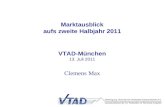 Marktausblick aufs zweite Halbjahr 2011 VTAD-München 13. Juli 2011 Clemens Max.