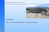Christoph Scheffknecht Arbeitskreis Biogas 10.12.2007 Biogasgülle Nähr- und Schadstoffgehalte in Gärrückständen.