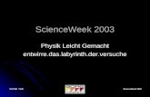 ScienceWeek 2003 PHYSIK 7A/B ScienceWeek 2003 Physik Leicht Gemacht entwirre.das.labyrinth.der.versuche.