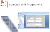 Software und Programme. Software Programme, die für den Betrieb von Rechnersystemen und zur Datenverarbeitung benötigt werden.