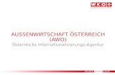 1 AUSSENWIRTSCHAFT ÖSTERREICH (AWO) Österreichs Internationalisierungs-Agentur.