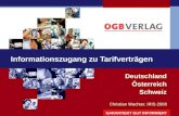 GARANTIERT GUT INFORMIERT Informationszugang zu Tarifverträgen Deutschland Österreich Schweiz Christian Wachter, IRIS 2008.